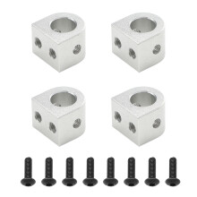 (Silver) Upgraded Metal Parts for Axial SCX10 1/10 LCG Chassis RC Crawler Adapter