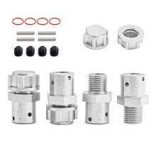 (Silver) Wider 13mm Adapters For Arrma 1/8 Kraton Outcast Fireteam Typhon 1/7 BigRock