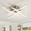 Goeco LED Ceiling Light, 24W, Ceiling Light Waves, Modern, Silver, 4000K 1