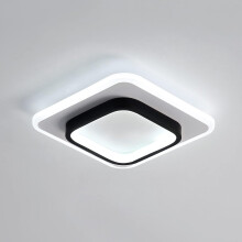 Goeco Modern LED Ceiling Light 24W 24 cm 6500K Black Square Ceiling Light