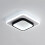 Goeco Modern LED Ceiling Light 24W 24 cm 6500K Black Square Ceiling Light 1