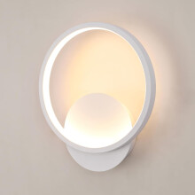 Goeco Indoor LED Wall Light 12W Round Modern Wall Light 3000K White  Ø20 cm