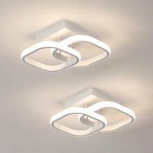 Goeco Pack of 2, LED Ceiling Lights Modern, 24W, Square, 4500K, White, 24cm