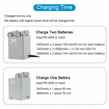 QC3.0 Battery Charger Two Way USB Charging Hub For DJI Mini 3 Pro Drone