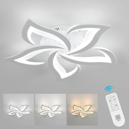 Goeco Dimmable LED Ceiling Light, 40W, with Remote Control/APP, White