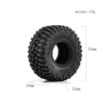 (A) 4pc 1/18 RC Car Crawler 1.0 Inch Rubber 25*57MM Tires For TRX4M SCX24 FMS RC Car