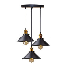 Goeco Industrial Pendant Lights Black Metal chandelier E27 Adjustable Cable