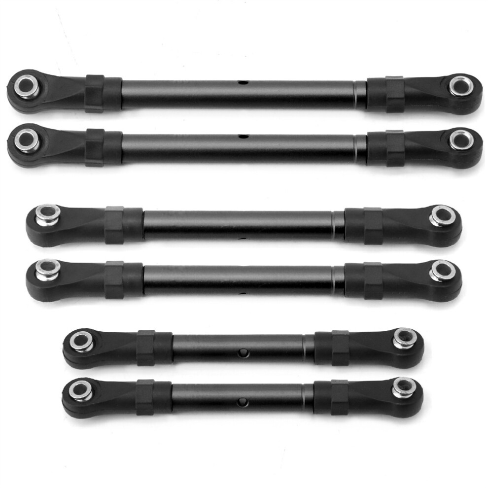 (Black) For Traxxas Hoss/Slash/Rustler4wd Rc Car Steering Tie Pull Rod Linkage Upgrade Parts Black 123643850860