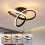 Goeco Modern LED Ceiling Light 22W 2500LM Black 25 cm Dimmable 1