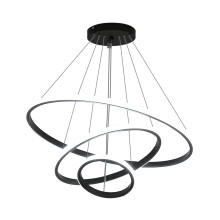 Goeco LED Pendant Light, 3 Rings, with Remote Control, Height Adjustable 36w
