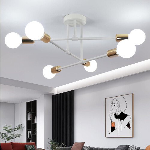 Goeco Industrial Ceiling Light Vintage Metal Pendant Light E27 Ceiling Light