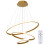 Goeco Pendant Light LED Dimmable, with Remote Control Modern Chandelier Gold 1