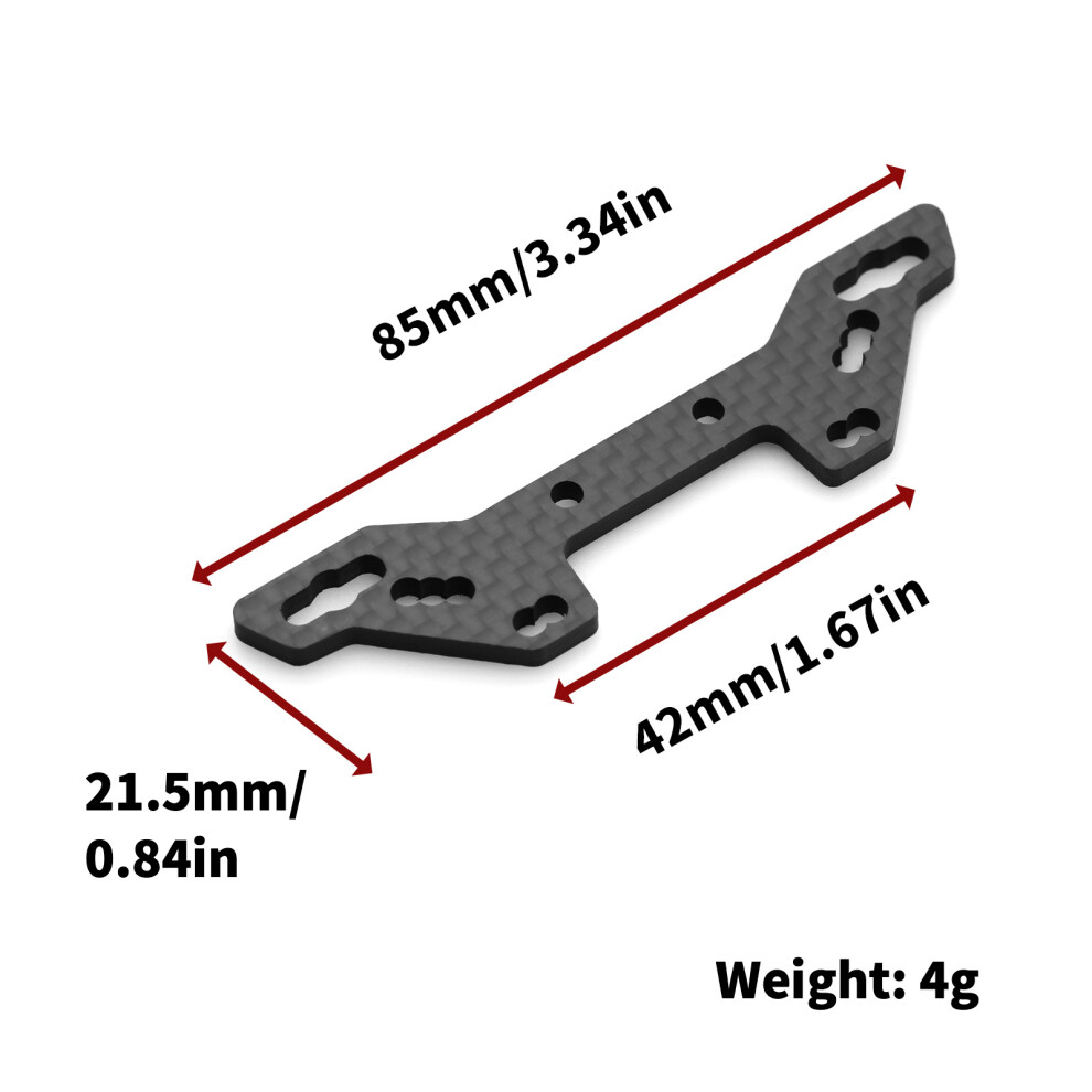 (Rear Bracket) Front/Rear Shock Mount Carbon Fiber Modification Parts For Tamiya Tt02 Rc Car 320997445784