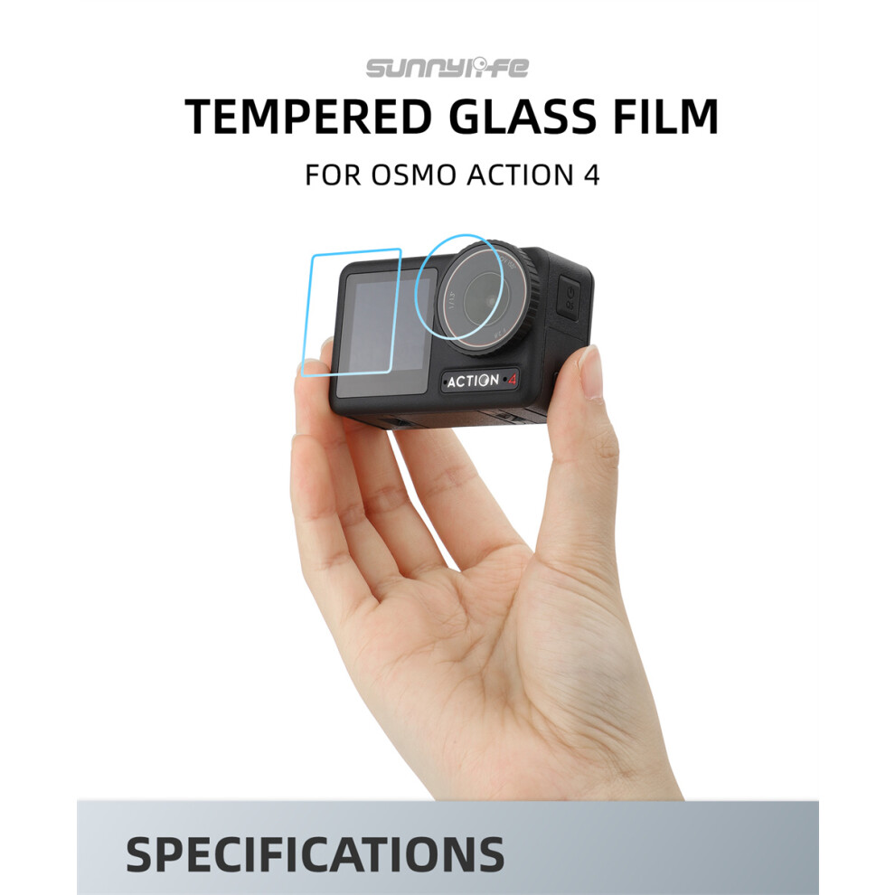Dji Osmo Action 4 Camera 9H Tempered Glass Lens Protector - Durable Accessories 113121396331