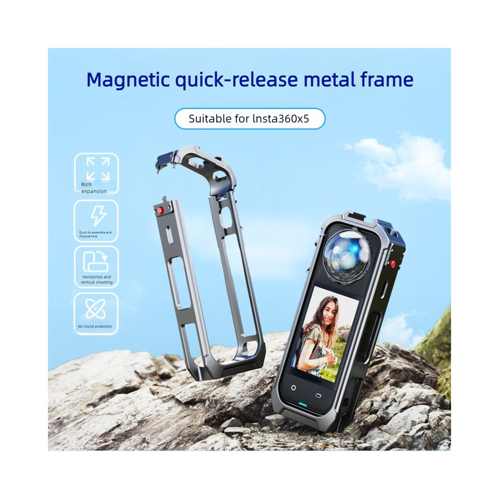 For Insta360 X5 Camera Metal Protective Bezel Vlog Photography Expansion Frame 123643862801