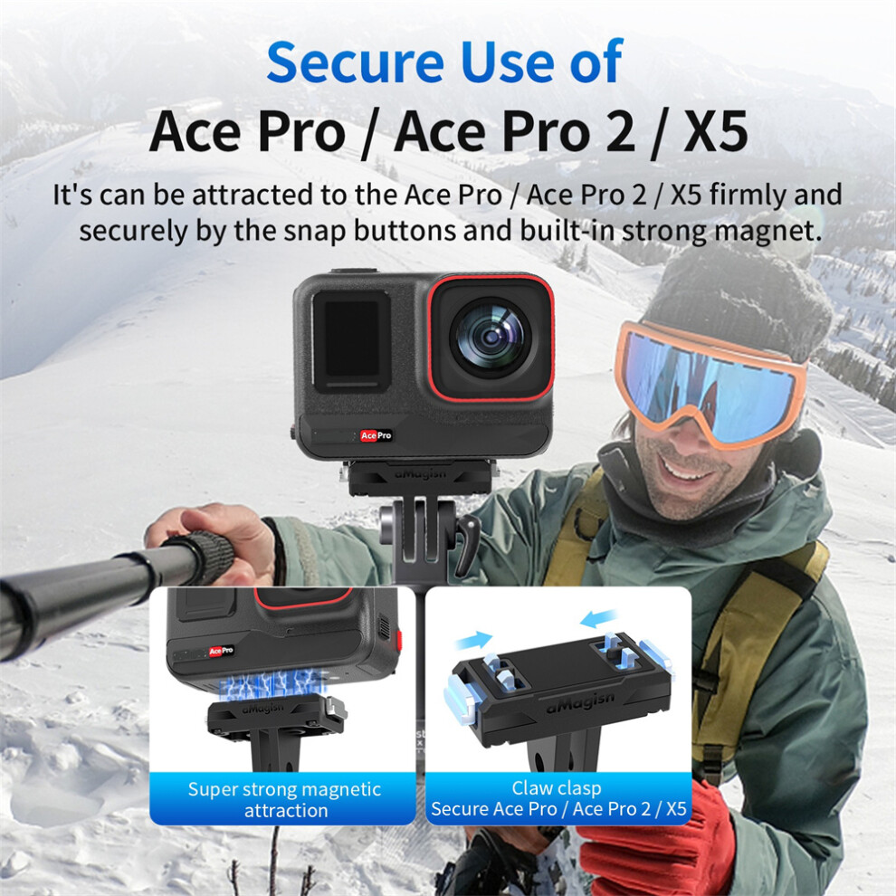 Camera Magnetic Quick Release Mounting Bracket Adapter For Insta360 X5/Ace Pro 2 320997469865