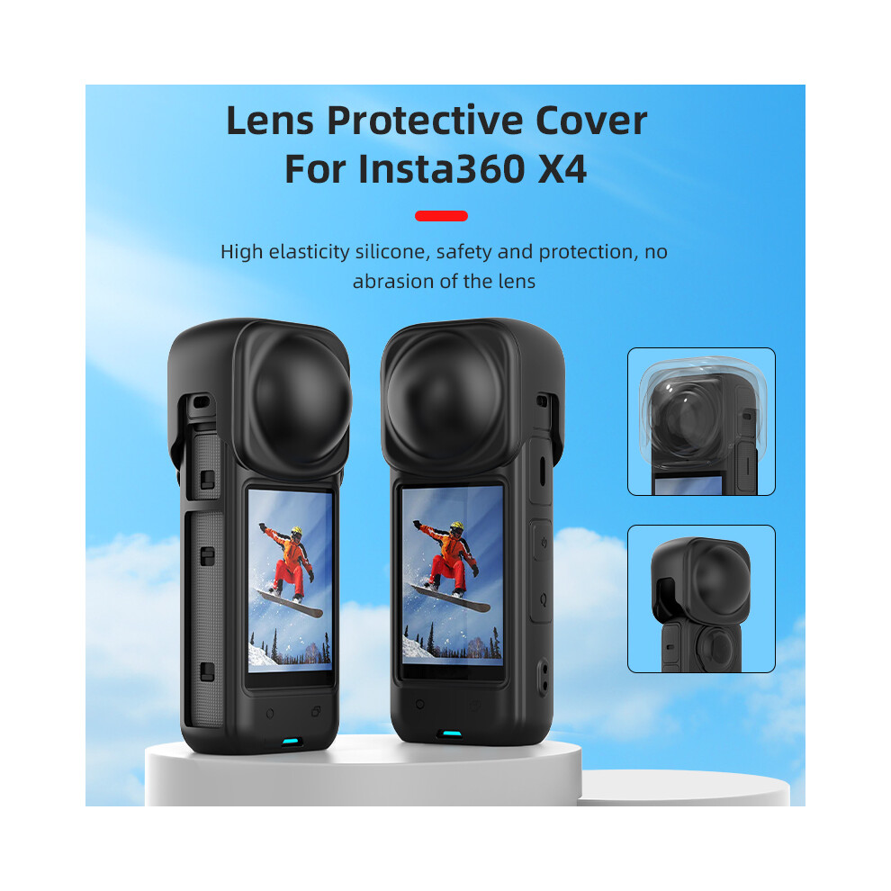 For Insta360 X4 Camera Lens Cap Silicone Cameras Lens Protective Cap Lens Cover 320997458029