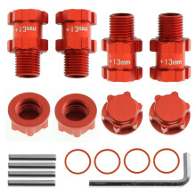 (Red) Wider 13mm Adapters Convert 14mm to 17mm Hex For Arrma1/10 Granite Senton Typhon