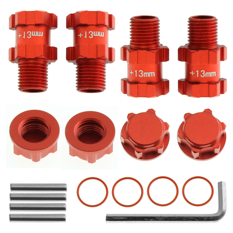 (Red) For Arrma 1/10 3S Granite Mega Senton Typhon Hex 14Mm To 17Mm Wider 13Mm Wheel Adapter Red 113121956863