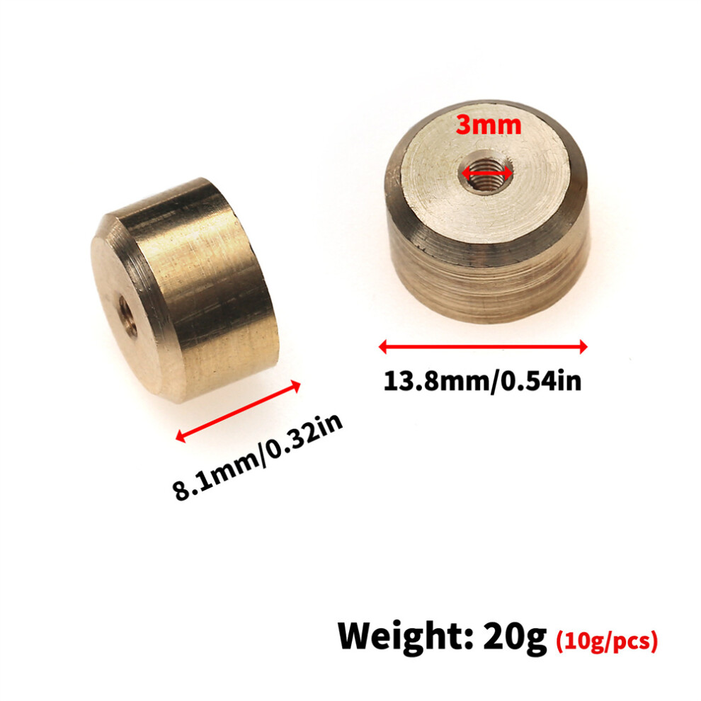 (2Pc*10G) Brass Counterweight Front Rear Axle For Hpi Kyosho Tamiya Wltoys Universal Part 320997452041