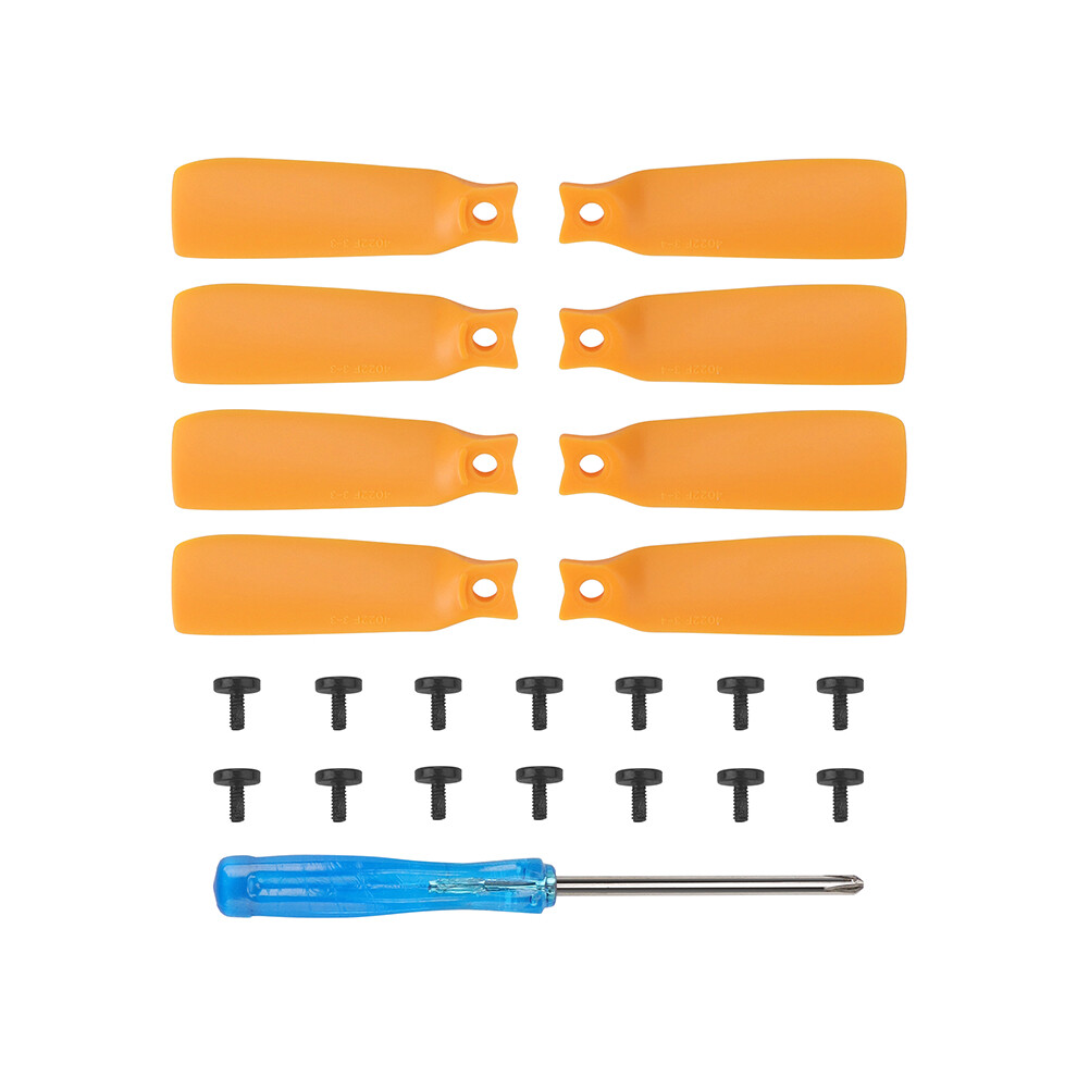 (Orange) 4 Pair Drone 4022F Colour Noise Reducing Paddle Replacements for DJI Flip-image-OPC-PTDCDT2-NEW