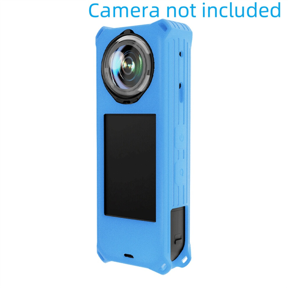 (Blue Silicone Case) Camera Lens Protector Scratch Resistant Film Silicone Case For Insta360 X5 320997469612