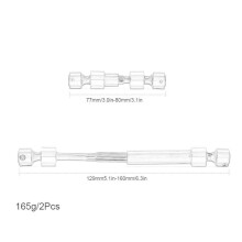Pair of Traxxas E-Revo 2.0 Summit 1/10 RC Front & Rear Center Drive Shafts