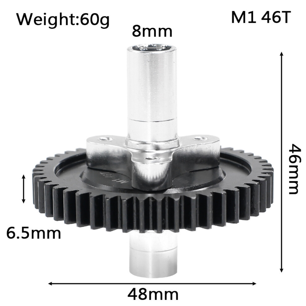 (46T) Rc Car Metal Gear W/Slipper 44T/46T M1 Spur Gear For Arrma 1/10 Rc Car 123643854516
