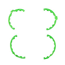 (Green) Illuminated Paddle Drone Protective Cover Paddle Protective Ring For DJI FLIP