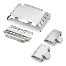 Stainless Steel Chassis Protector Upgrade Parts Kit for 1/10 FMS FCX10 RC Car