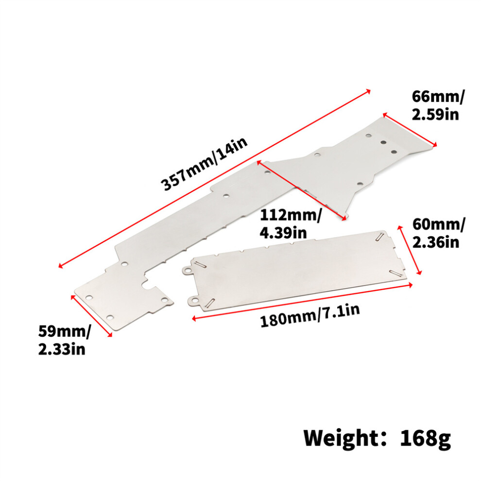 (For Xv01) Stainless Chassis Armor Front & Rear Guard Panels For Tamiya Xv-01 Xv-02 1/10 Rc 320997452515