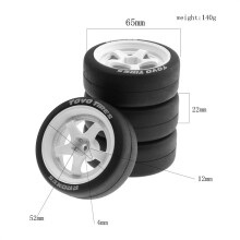 4Pcs RC Car Universal Tire For Tamiya 1/10 TT02 XV01 RC Car Upgrade Parts