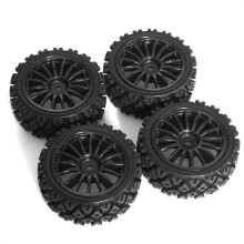 (Black) 4Pcs RC Car Universal Tire For Tamiya 1/10 XV02 XV01 RC Car Upgrade Parts