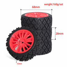 (Red) 4Pcs RC Car Universal Tire For Tamiya 1/10 XV02 XV01 RC Car Upgrade Parts