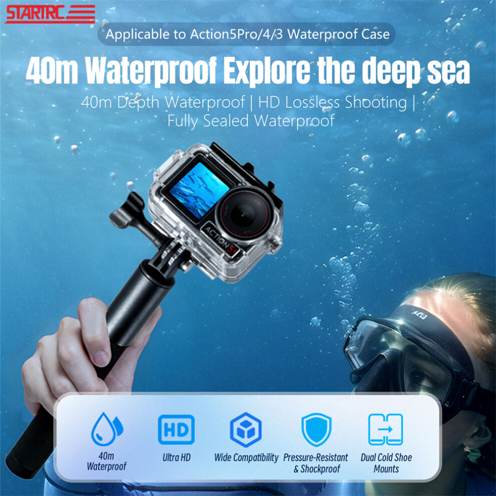 Action 3/4/5Pro Camera Dive Case 40M Outdoor Diving Vlog For Dji Camera 123643862177