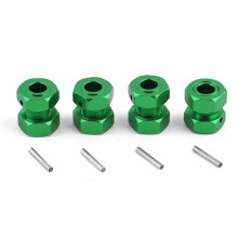 (Green) RC Car Thickened Hexagonal Adapter with Lock Nut For ARRMA 1/8 6S KRATON OUTCAST