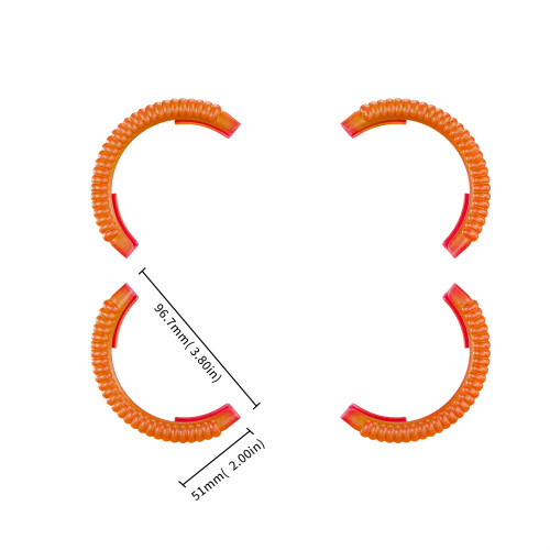 (Orange) Drone Propeller Guard For DJI Avata 2 Drone Paddle Protective Accessory