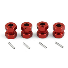 (Red) RC Car Thickened Hexagonal Adapter with Lock Nut For ARRMA 1/8 6S KRATON OUTCAST