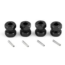 (Black) RC Car Thickened Hexagonal Adapter with Lock Nut For ARRMA 1/8 6S KRATON OUTCAST