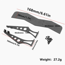 Carbon Fiber Tail Wing for Tamiya TT02, XV01, HSP94123, PTG2 1/10 RC Cars