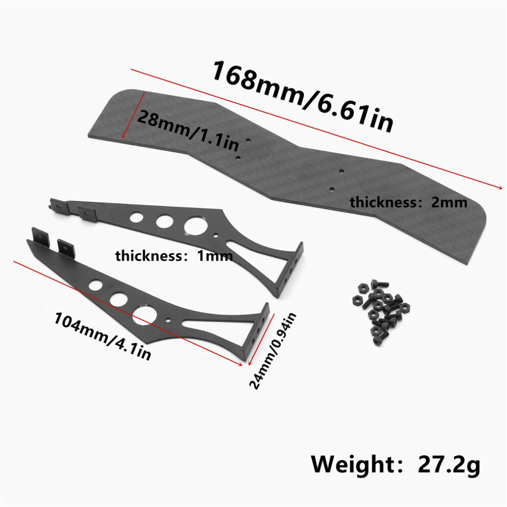 Car Carbon Fiber Tail Wing For Tamiya Tt02 Xv01 Hsp94123 Ptg2 1/10 Rc Car 320997458876