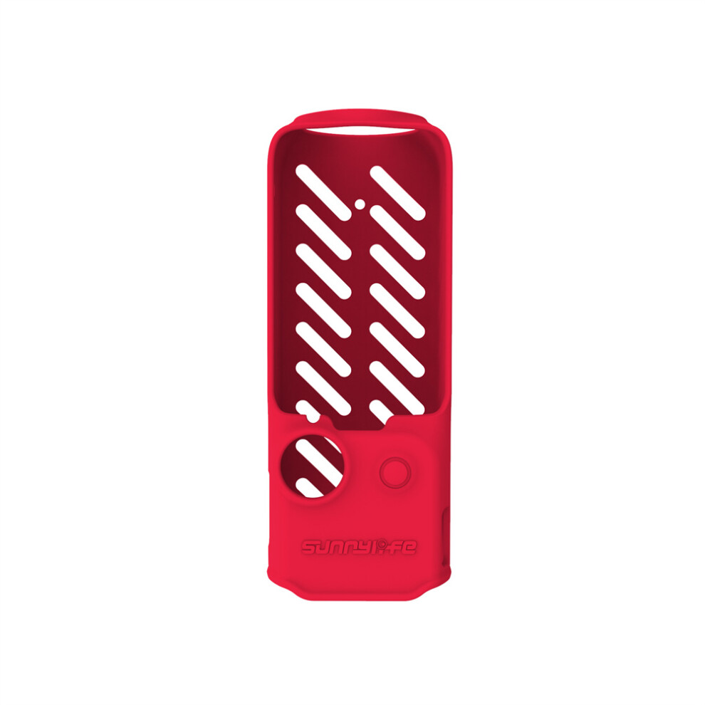 (Red) Silicone Cover Protective Case Scratch-Proof Heat Dissipation Accessories For Osmo Pocket 3 Gimbal Camera Red 320997453376