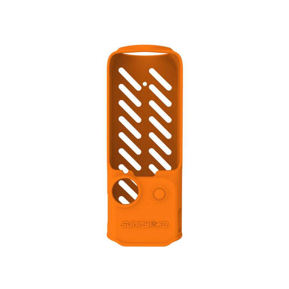 (Orange) Silicone Cover Protective Case Scratch-Proof Heat Dissipation Accessories For Osmo Pocket 3 Gimbal Camera Orange 320997453406