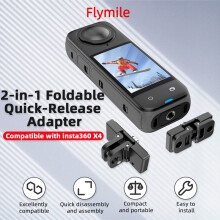 For Insta360 X4 Sports Camera Foldable Quick Release Adapter Mount Accessory