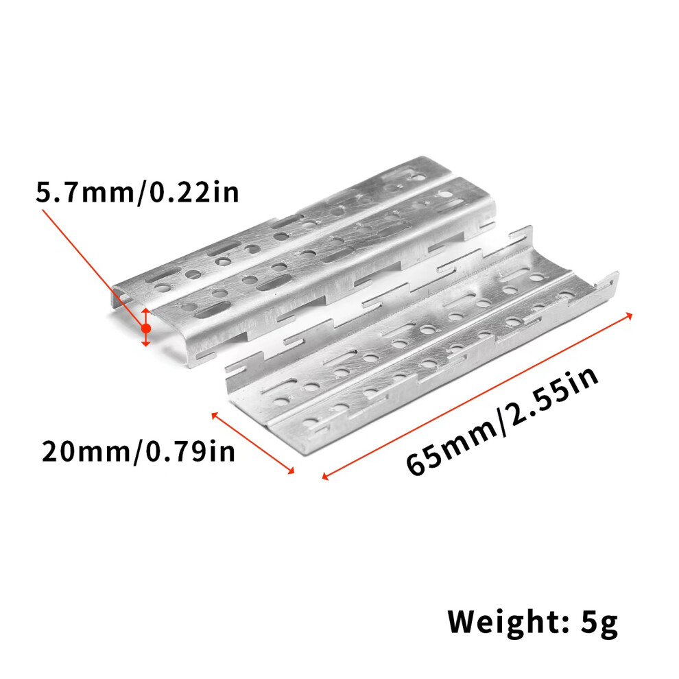 1 Pair Metal Anti-Skid Plate Kit For Traxxas Trx4m Scx24 1/18 Rc Crawler Car 320997444121