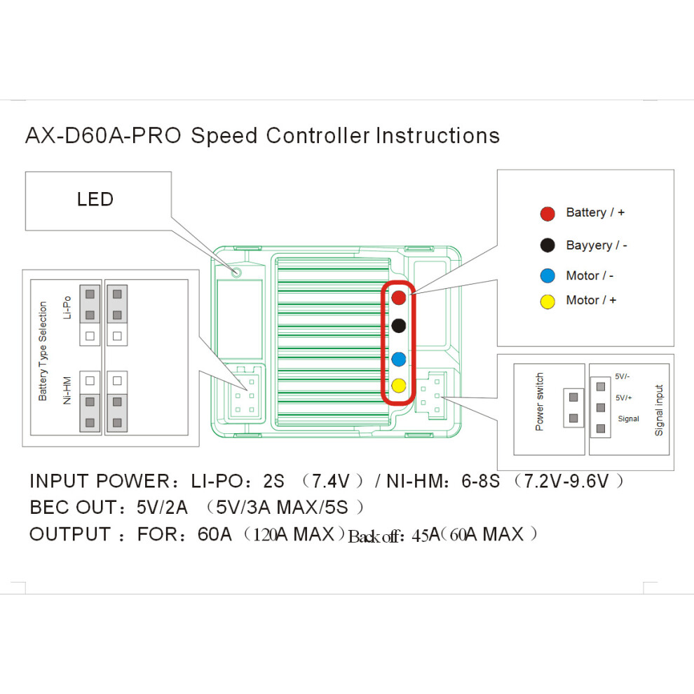 60A Brushed Esc Speed Controller 540 550 Motor For 1/10 Rc Car Buggy Truck 123643852970