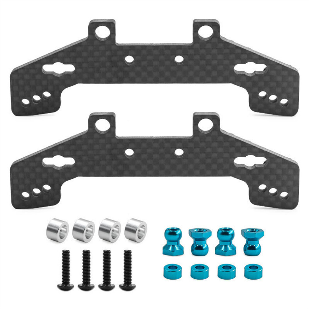 For Tamiya Tt02 Tt02r 1/10 Rc Car Front Rear Shock Absorber Carbon Fiber Bracket 320997469544