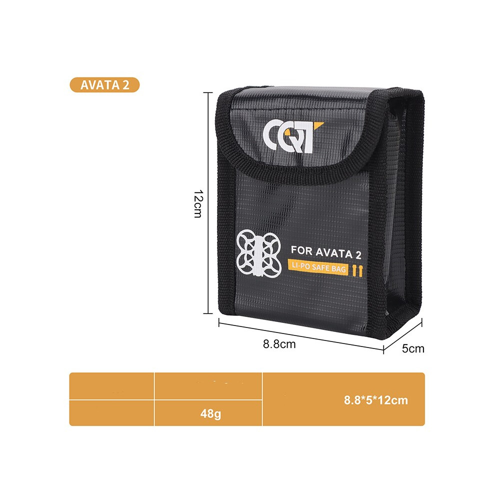 (For 2Pc Battery) Battery Safe Bag Protective Li-Po Safe Bag Explosion-Proof For Dji Avata 2 320997459446