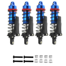 (Blue+Red 100mm) 1/10 RC Front /Rear 90/100/110/120mm OIL Shock Absorber For TRAXXAS Huanqi 727