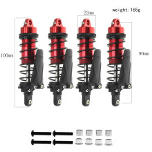 (Red 90mm) 1/10 RC Front /Rear 90/100/110/120mm OIL Shock Absorber For TRAXXAS Huanqi 727